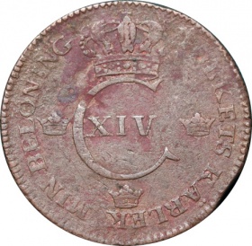 Швеция 1 скиллинг 1825 года